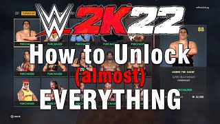 WWE 2K22 How to Unlock (almost) Everything Tutorial