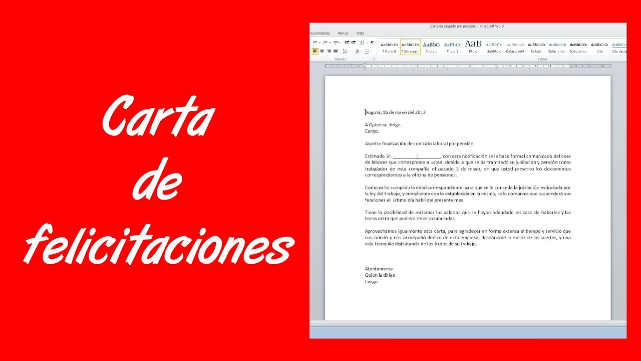 Como hacer una carta de felicitaciones - YouTube