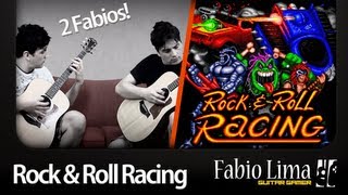 Video thumbnail of "Fabio Lima VS Fabio Lima "Rock & Roll Racing" on Fingerstyle"
