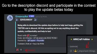 GET THE UPDATE TODAY FIRST OF ALL | ArkCraft Addon | Minecraft Bedrock screenshot 3