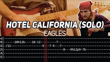 Eagles - Hotel California solo (Guitar lesson with TAB)