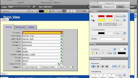 FileMaker Tutorial - 072 - Inspector pt 1