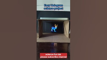 Hologram video easy science physics project 180° Hologram #shorts #physicsprojects #viral #trending