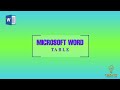MS Word Table Section | টেবিল সম্পর্কে ধারণা