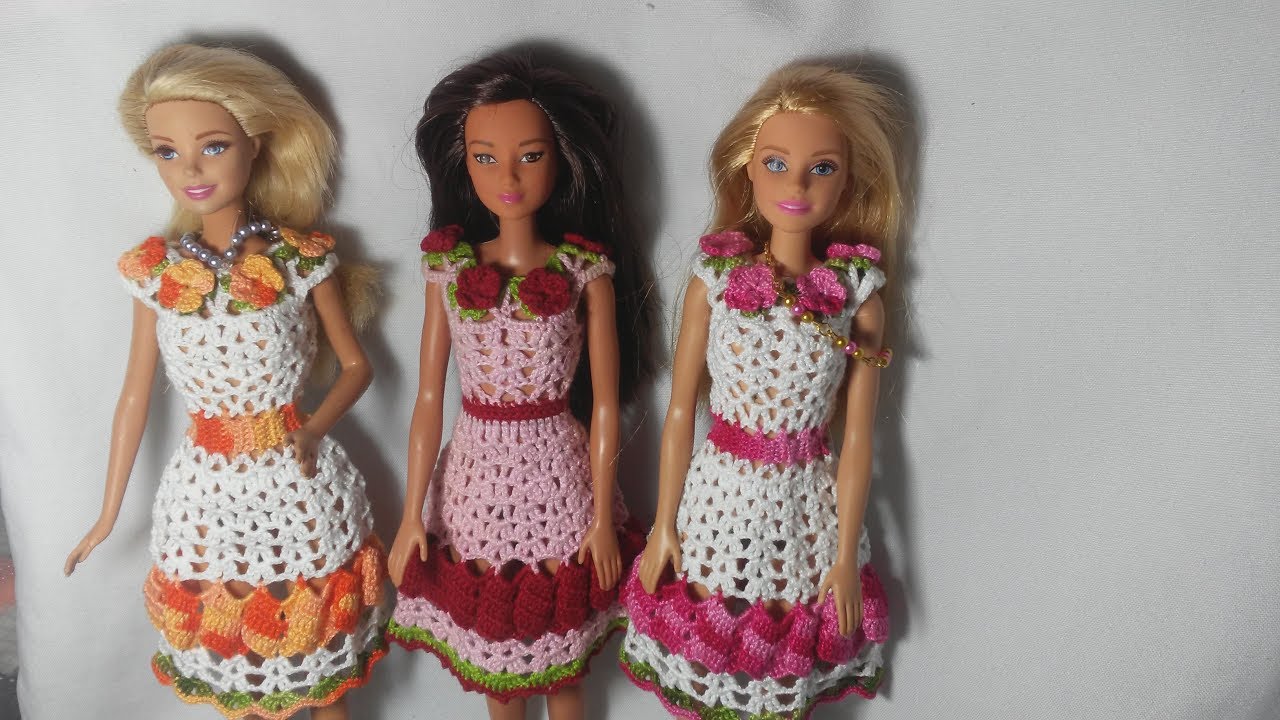 vestido de croche boneca barbie