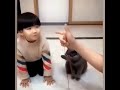 “Adorable Cat &amp; Cute Kid Moments That Will Melt Your Heart! 🐱👶”