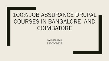 100% Job Assurance Drupal Courses in Bangalore and Coimbatore-www.etcoe.in