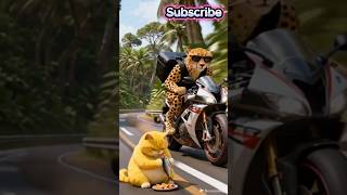 Yellow Fat Cat vs Cheetah The Delivery Battle!” | #shortsvideo #yellow cat#animal#Animation#funny