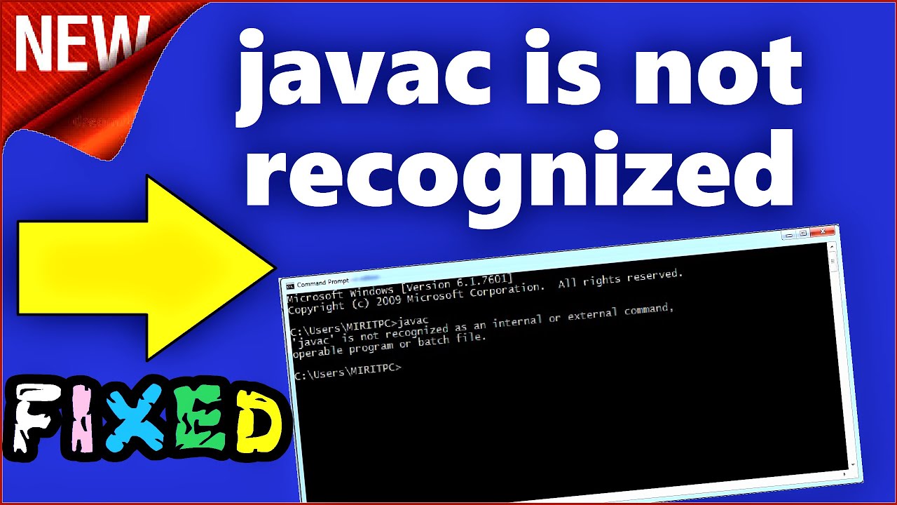 สอน java เบื้องต้น  2022 Update  javac is not recognized as an internal or external command Windows 10 \\ 8 \\ 7 Fixed
