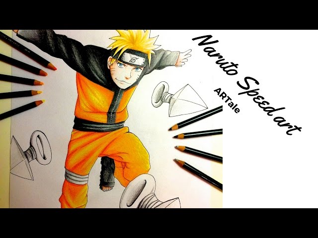 Naruto Uzumaki - Coloured Pencil (Video) by artbox99 on DeviantArt