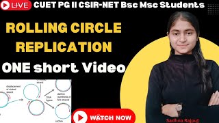 Rolling Circle Replication ll molecular Biology l CUET PG ll CSIR-NET Bsc Msc Students