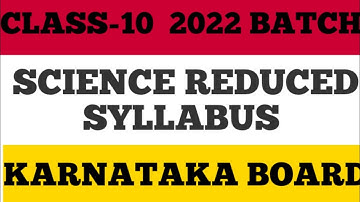 2021-22 Reduced syllabus  | 20% reduced |Karnataka state board #sslc2021