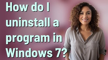 How do I uninstall a program in Windows 7?