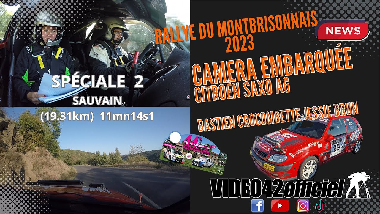 🎥☢️ Rallye Montbrisonnais 2023 [ONBOARD] ES2 Sauvain/Crocombette-Brun Saxo A6 by video42officiel