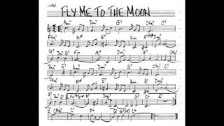 Fly me to the Moon  Play along - Backing track [3/4 score] (C key score violin/guitar/piano) chords