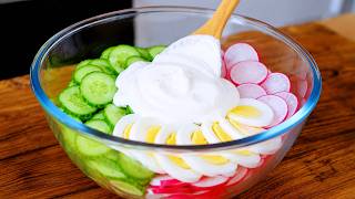 Secret Cucumber Salad to Burn Belly Fat Every Evening! 🥒🥗 Healthy & Low Calorie!