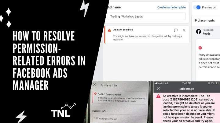 How to resolve permission-related errors in Facebook ads manager | English
