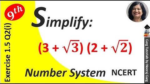 Simplify the following expression (3+√3)(2+√2) | Simplify (3+root 3) (2+root 2)|Ex1.5 Class 9 Maths