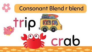 CONSONANT BLENDS FOR KINDERGARTEN |R Blend br cr dr fr gr |Phonics for Early Readers | Learn To Read