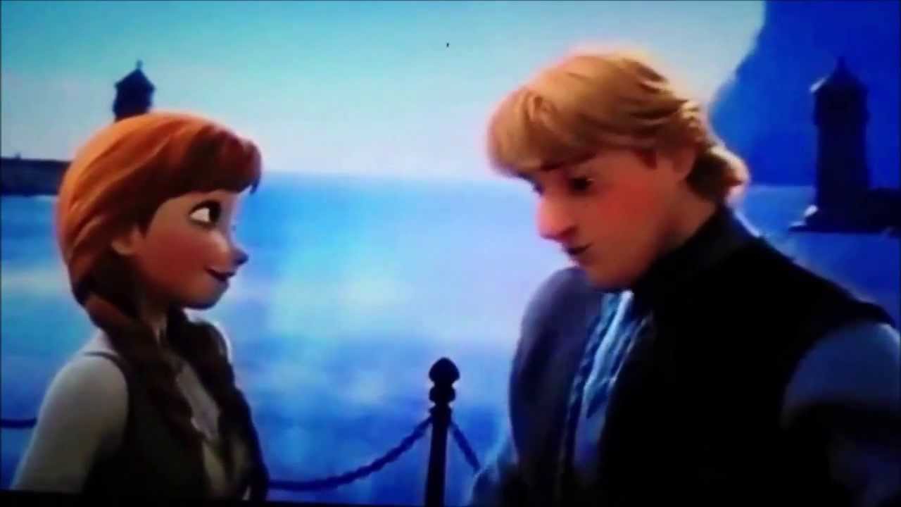 anna kisses kristoff disney frozen youtube