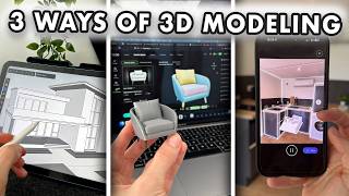 3 ways of 3D MODELING in architecture and design