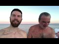 Cold Plunging in Lake Superior with Cedar and Stone Nordic Sauna