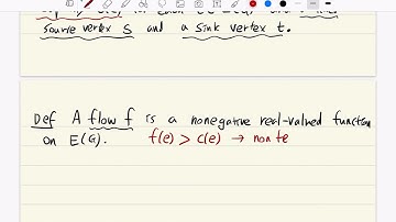 Advanced graph theory 2020, Lecture 1, Network flows (1)