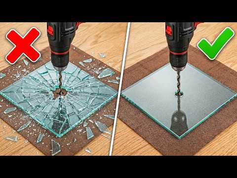 How To Drill A Round Hole In Glass Without Cracking! A Little Known Trick 😱  Inventor Simple