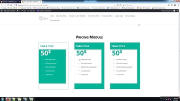 Flip Effect Pricing Table Module Divi