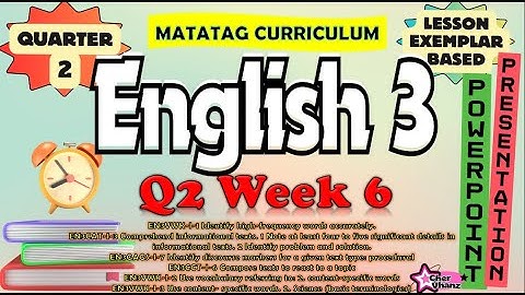 English 3 Quarter 2 Week 6 MATATAG Curriculum PowerPoint Presentation