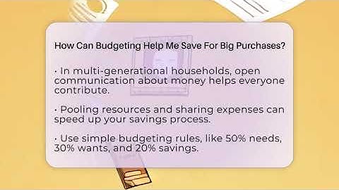How Can Budgeting Help Me Save For Big Purchases? - Latino Finance Experts