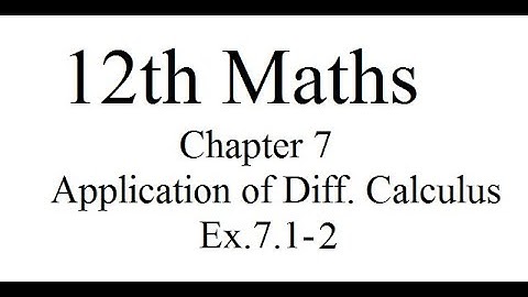 12th Maths Exercise 7.1- 2