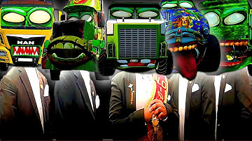 All monster trucks - Armored Truck Zombie - Coffin Dance Meme (COVER) Part 2