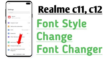Realme C11, C12 Font Style Change, Font Changer