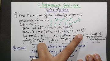 C Programming: Pointers GATE 2015