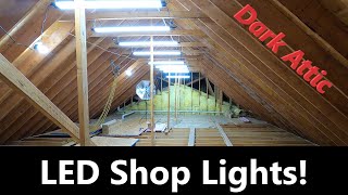 Hanging LED Shop Lights In an Attic | Upgrading an Attic | Man About Home