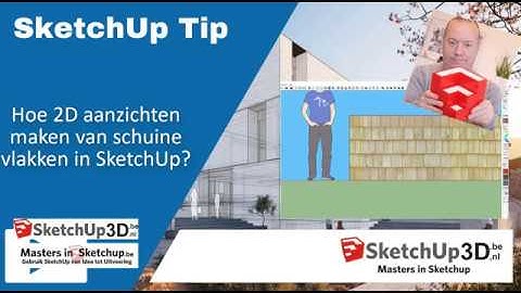 SU Tip 292 Hoe een 2D aanzicht maken van een schuin vlak