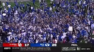BYU Fans Storm Field After Beating #21 Utah | 2021 College Football