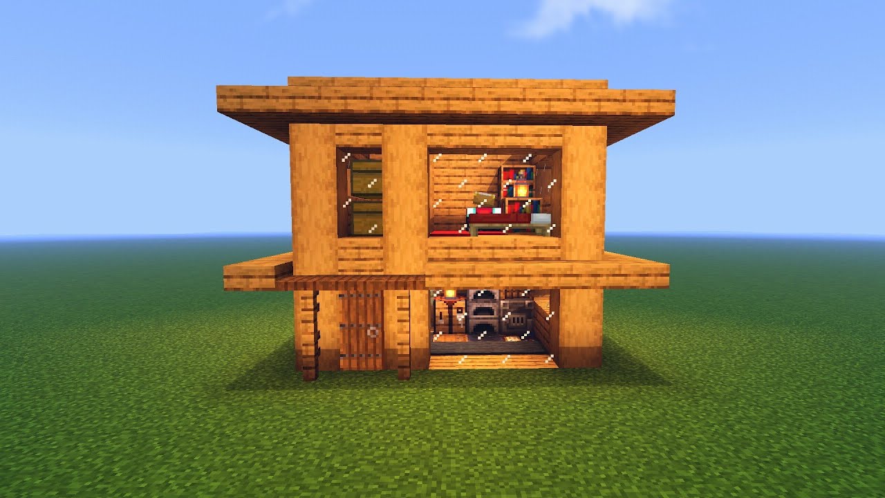 Minecraft How To Build a Survival House Tutorial Build YouTube