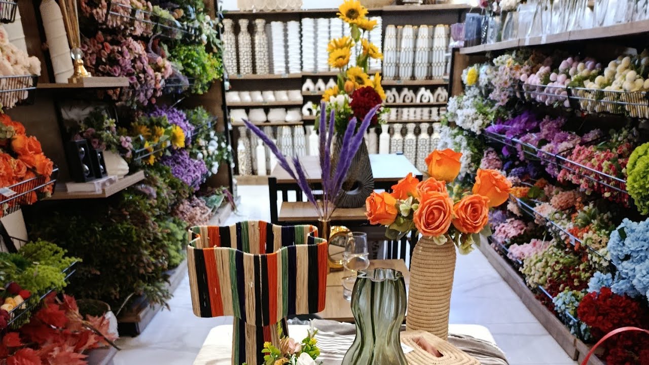 جولة في زمزم مول أجمل وأروع الورود والأزهار ديكور  للمنزل 