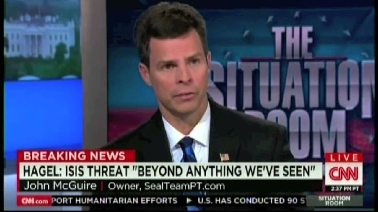 Navy SEAL John McGuire on CNN 21 Aug 2014 SEAL Team PT