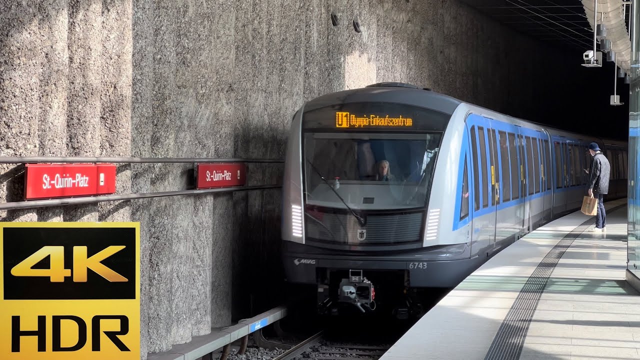 [4K 60fps HDR]U-Bahn München-SIEMENS C2 & C1 trains on U1 line-Shot on iPhone 13 Pro Max