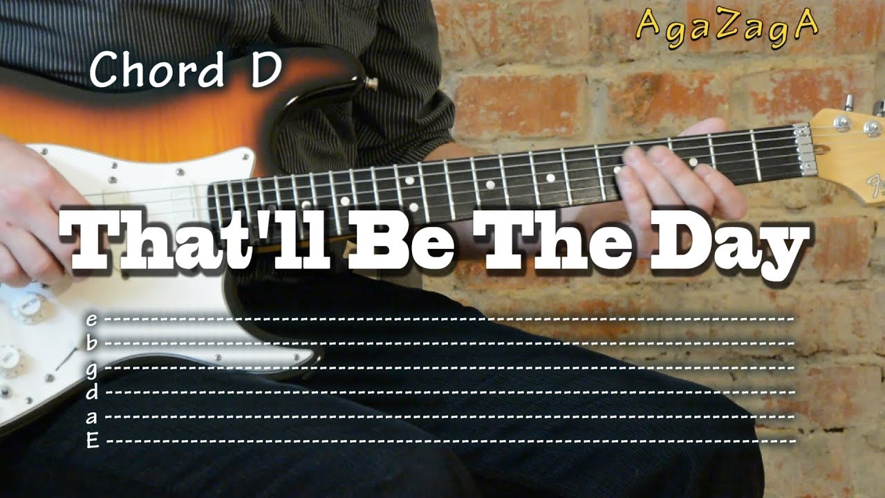That'll be the day Guitar lesson, como tocar, レッスン , урок, табулатуры