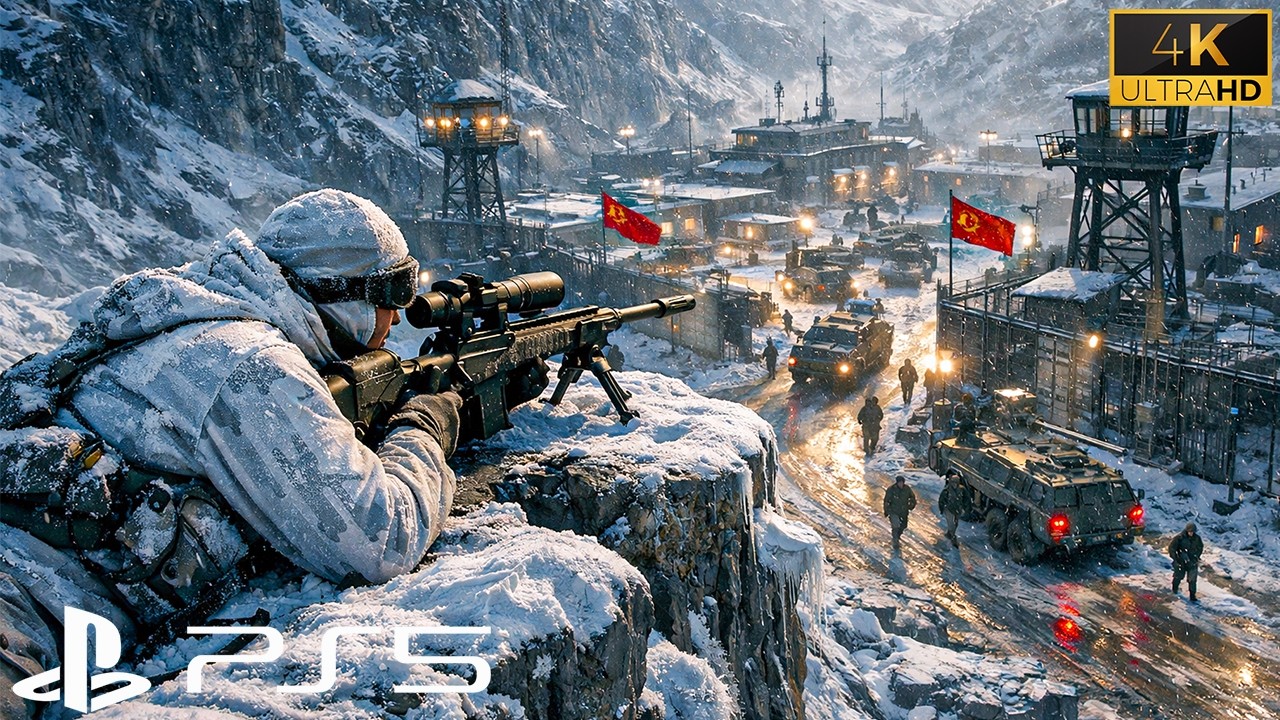 Silent Sniper Assassination in Snowy Mountain | Call of Duty Ultra Realistic 4K 60FPS Gameplay