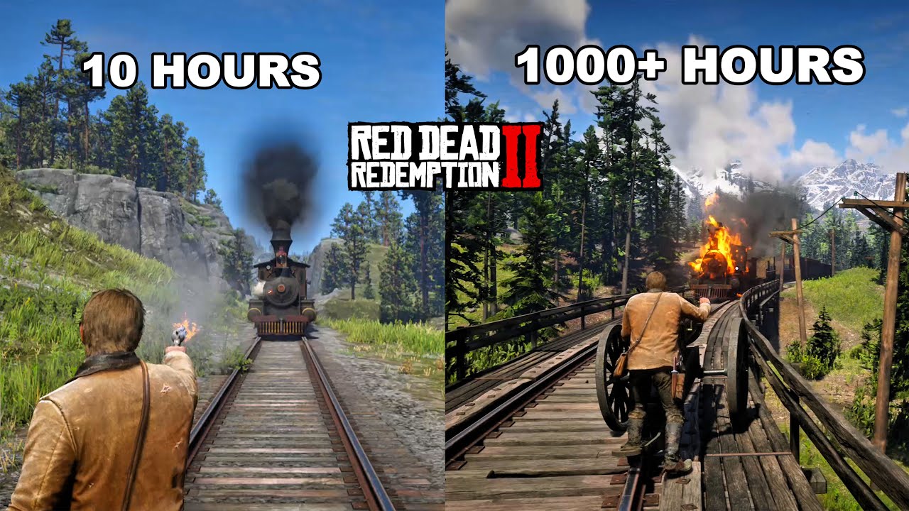 RDR2 10 hours VS 1000+ hours of Gameplay part#1 #gaming #trending #rdr2 ...
