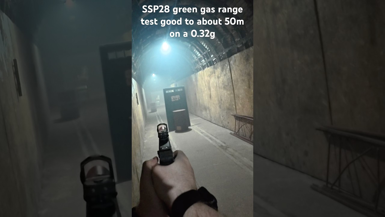 Novritsch SSP28 range test with green gas 50m is well achievable 