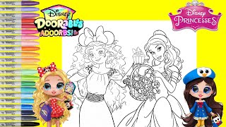 Dinsey Princess Makeover as Disney Adoorbs Minnie Mouse Zoe and Donald Duck Ava Coloring Page