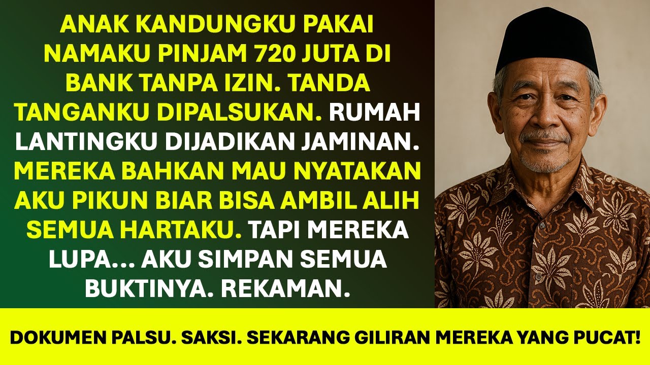 Anakku Pakai Namaku Utang Rp720 JUTA & Palsukan Tanda Tangan. Mereka Tak Tahu Aku Simpan Buktinya.