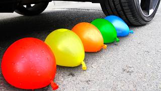 Crushing Experiments Video! &Car vs Crunchy Color Giant Toothpaste Balloons & Soft Things By Car 15 screenshot 1