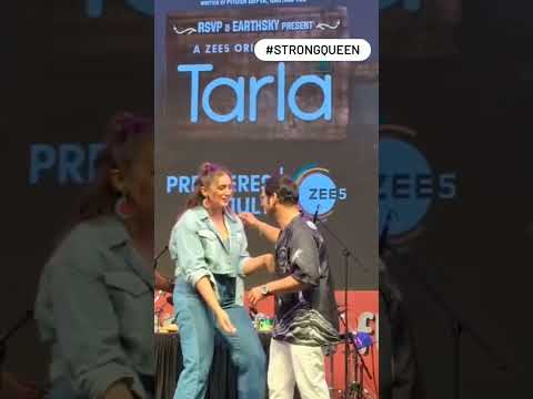 Strong Bollywood Actress Lift And Carry Hero Huma Qureshi Tarla Press Event 